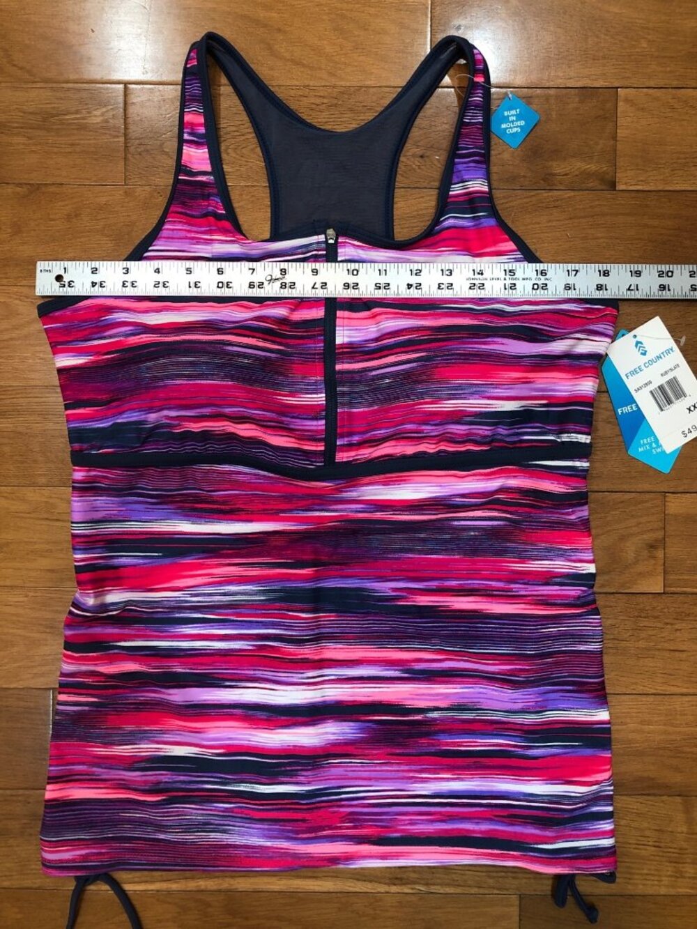 NWT Free Country Ruby Slate Swim Top Size XXL (18) - Picture 6 of 10